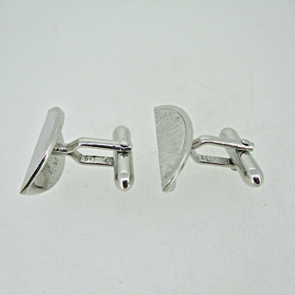 Vintage Sterling Silver Orange Slice Cuff Links - image 8