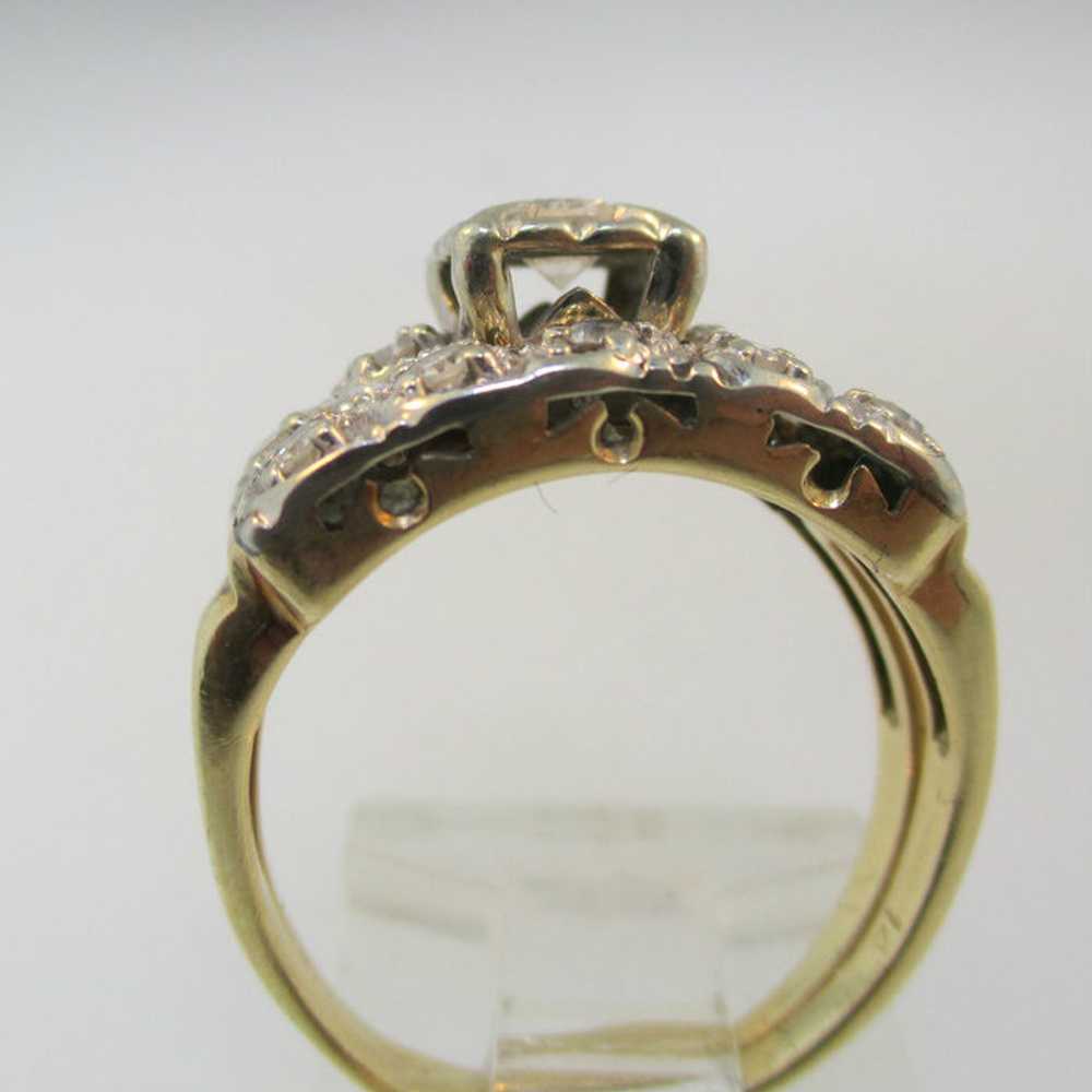 Vintage CA 1940s Era 14k Yellow Gold Approx .38ct… - image 3