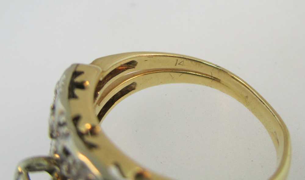 Vintage CA 1940s Era 14k Yellow Gold Approx .38ct… - image 4