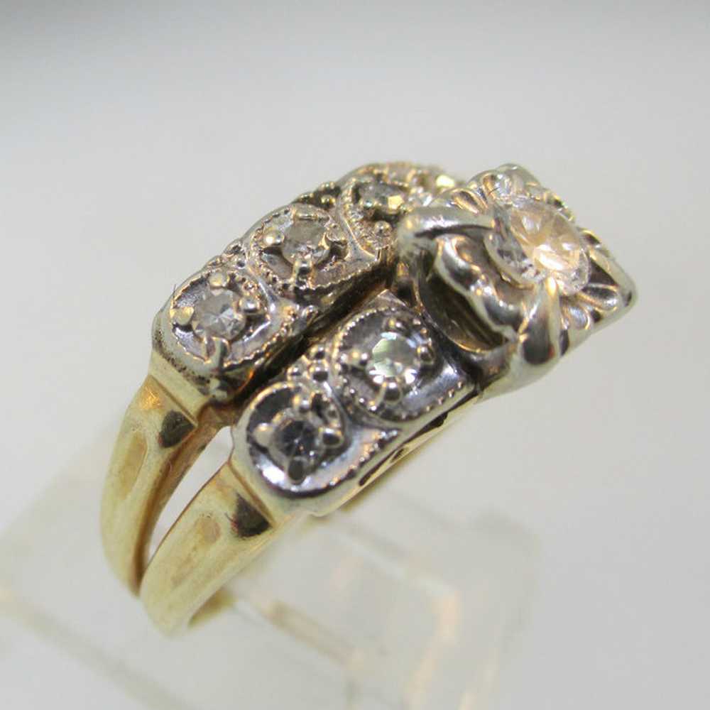 Vintage CA 1940s Era 14k Yellow Gold Approx .38ct… - image 6