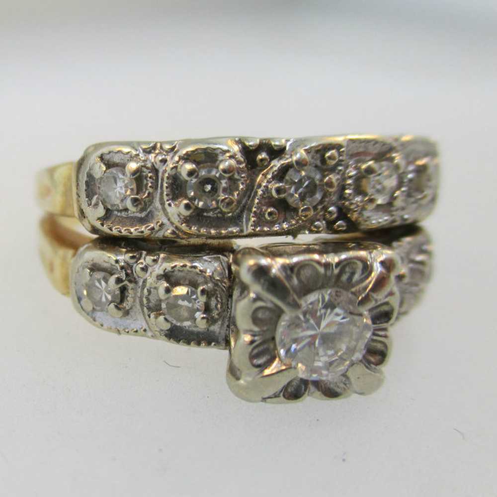 Vintage CA 1940s Era 14k Yellow Gold Approx .38ct… - image 7