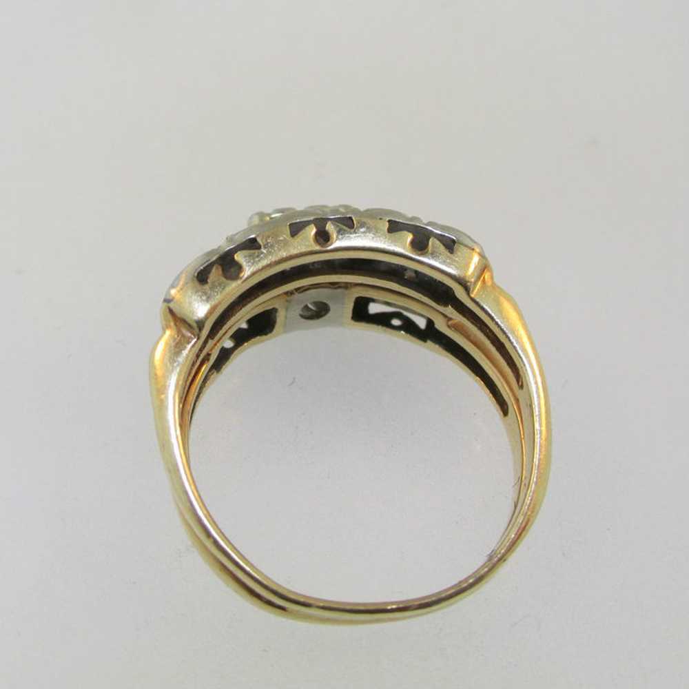 Vintage CA 1940s Era 14k Yellow Gold Approx .38ct… - image 9