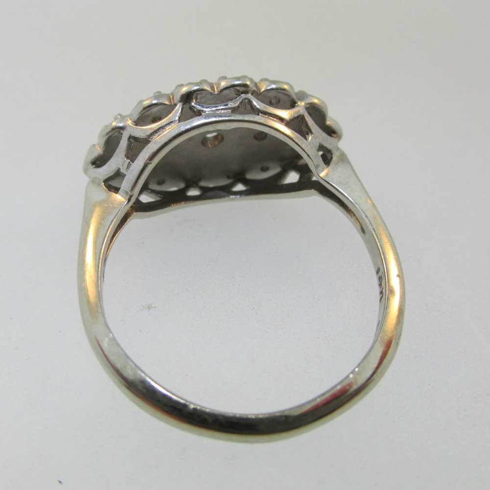 Vintage CA 1960s Era 14k White Gold Approx .42ct … - image 9