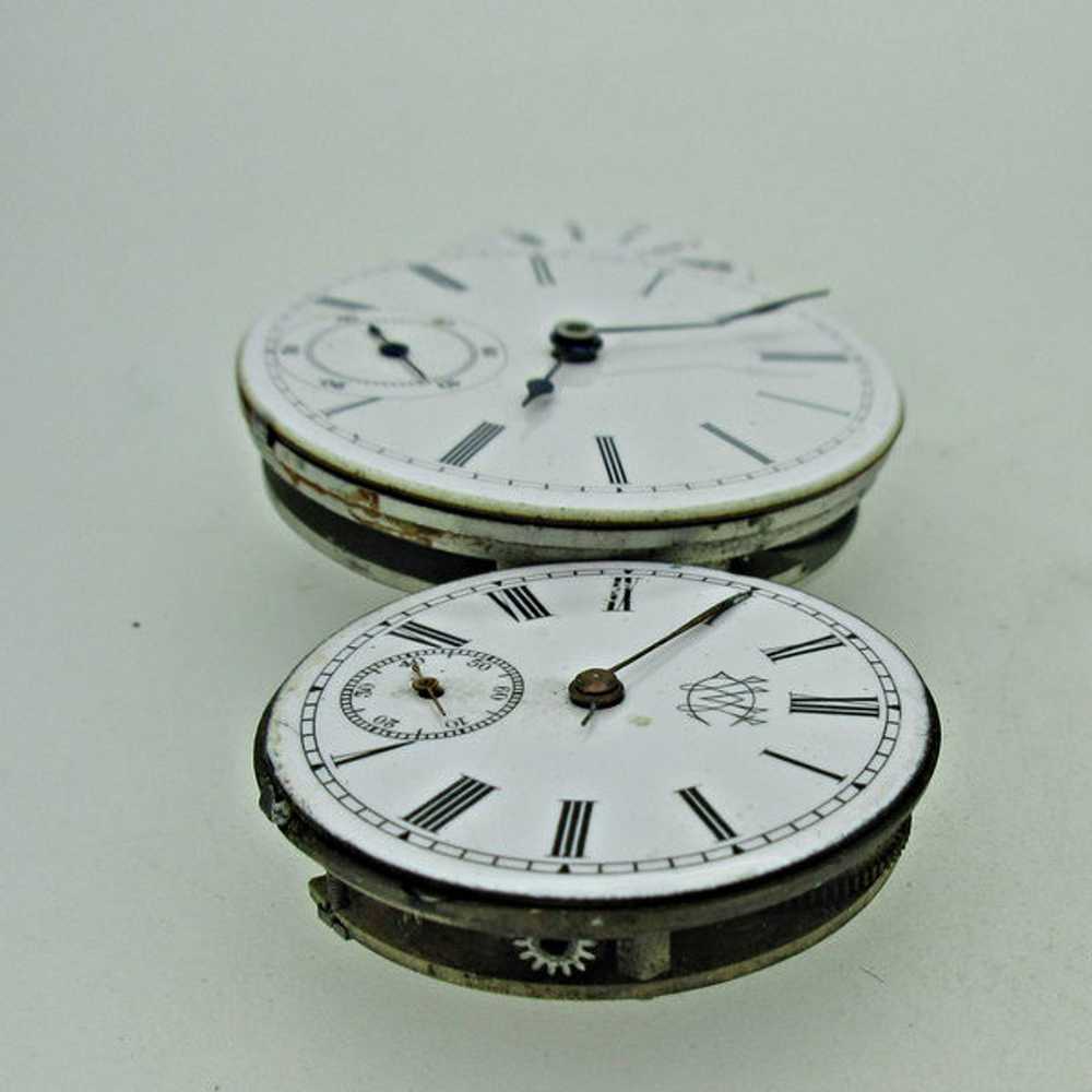 Lot of Three Antique Swiss Pocket Watch Movements… - image 5