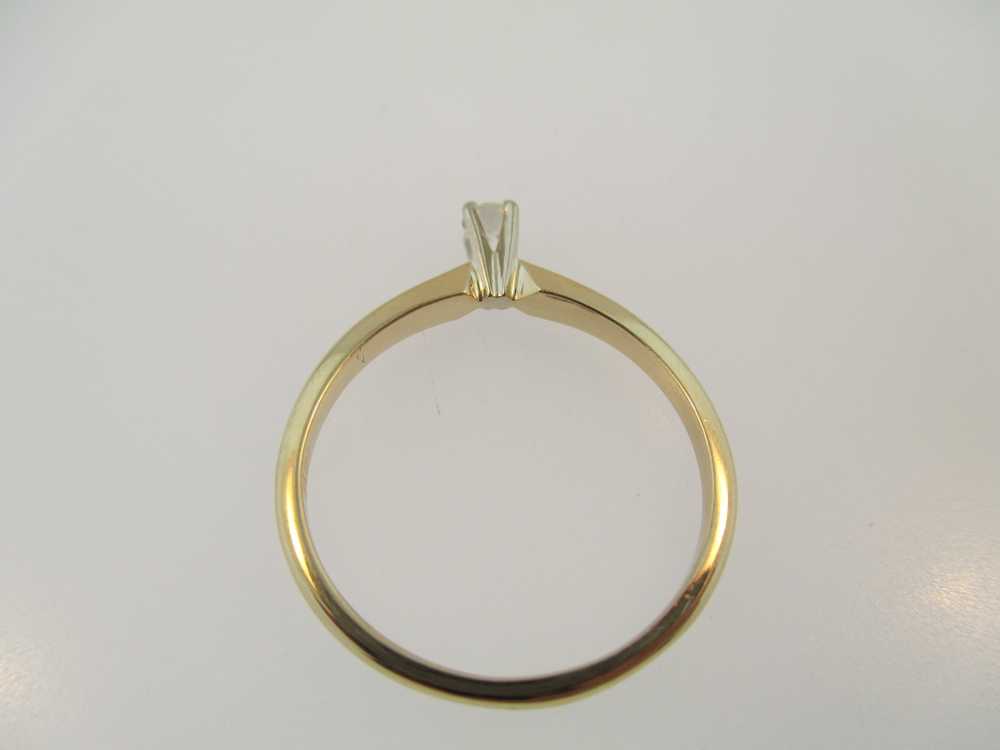 14k Yellow Gold Approx .09ct Round Brilliant Cut … - image 3