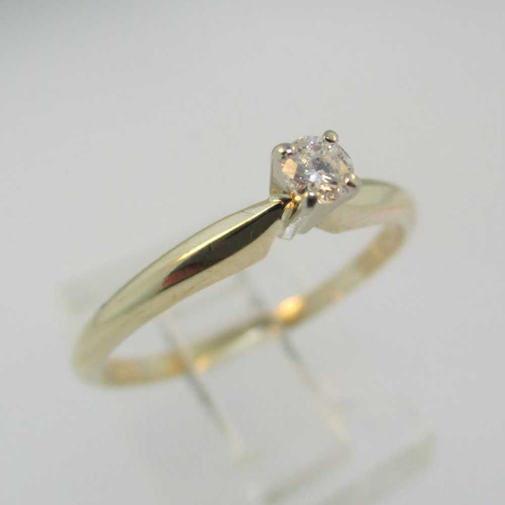 14k Yellow Gold Approx .09ct Round Brilliant Cut … - image 4