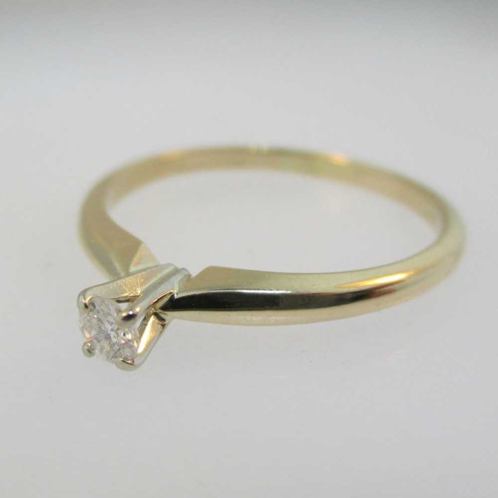 14k Yellow Gold Approx .09ct Round Brilliant Cut … - image 5