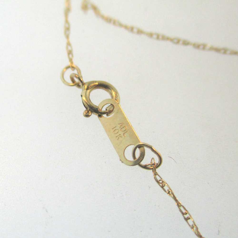 10k Yellow Gold Ruby and Diamond Necklace and Pen… - image 10