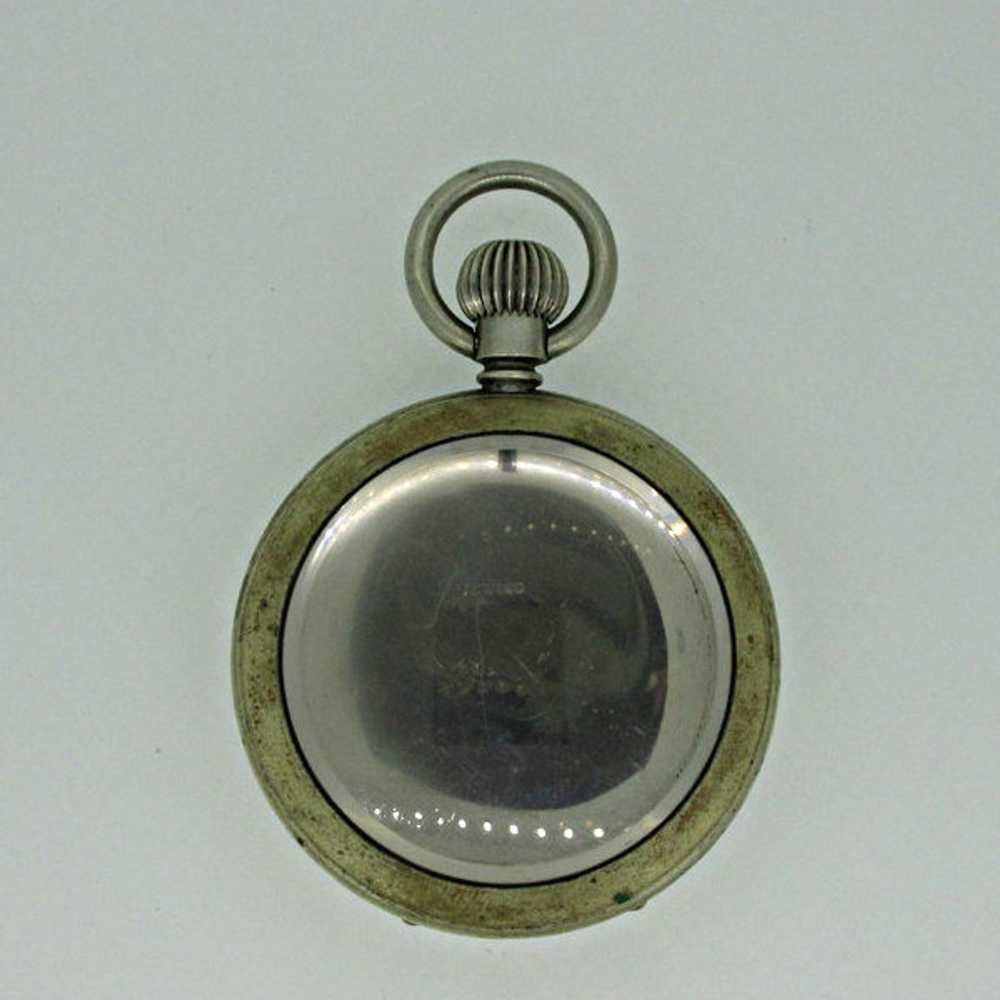 Antique Swiss Worn Silver Tone Watch Case - image 1