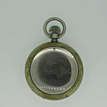 Antique Swiss Worn Silver Tone Watch Case - image 1