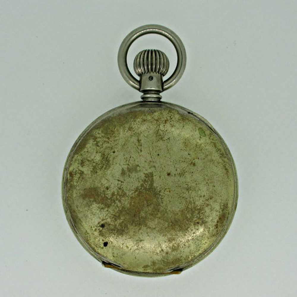 Antique Swiss Worn Silver Tone Watch Case - image 2