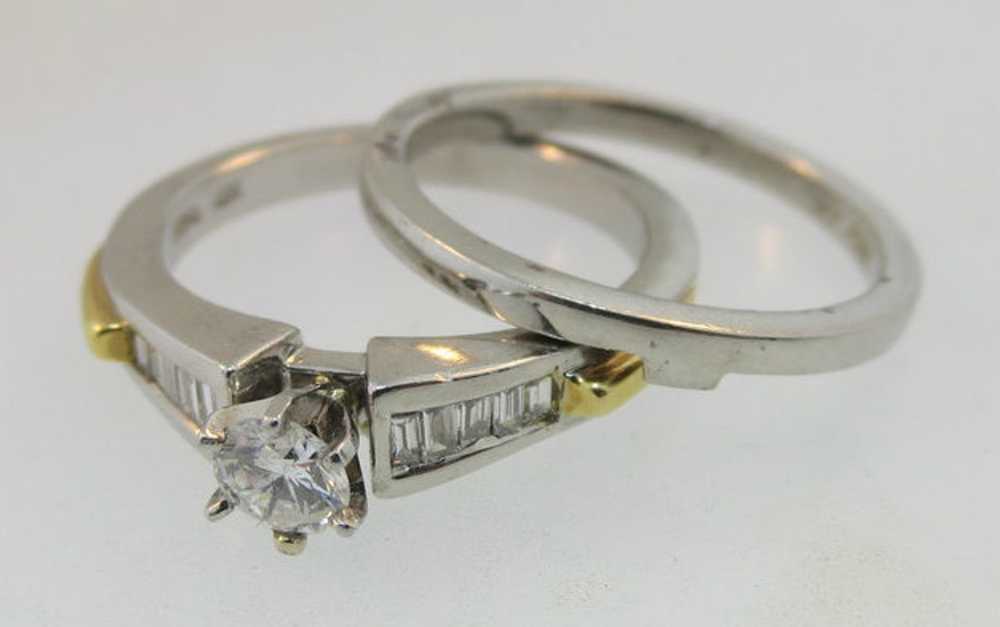 Platinum and 18k Yellow Gold Approx. .25ct TW Rou… - image 3