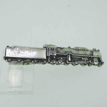 Sterling Silver Ishokuya Locomotive Train Tie Bar - image 1