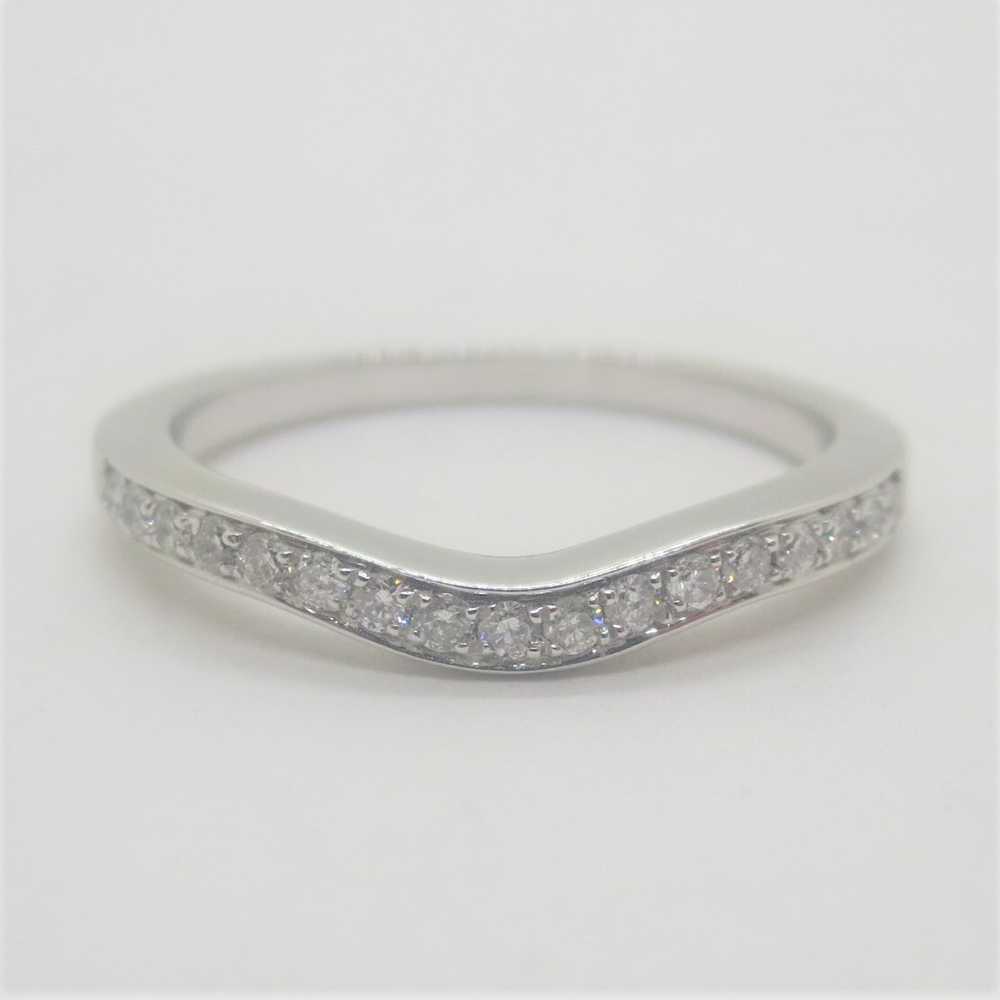 10k White Gold .20ct TW Diamond Pave Enhancer Ban… - image 1