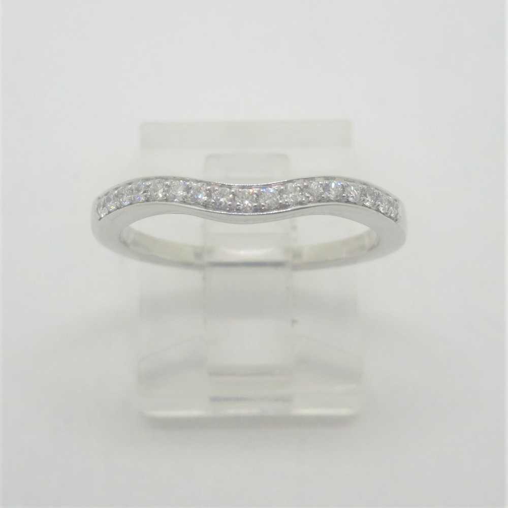 10k White Gold .20ct TW Diamond Pave Enhancer Ban… - image 2