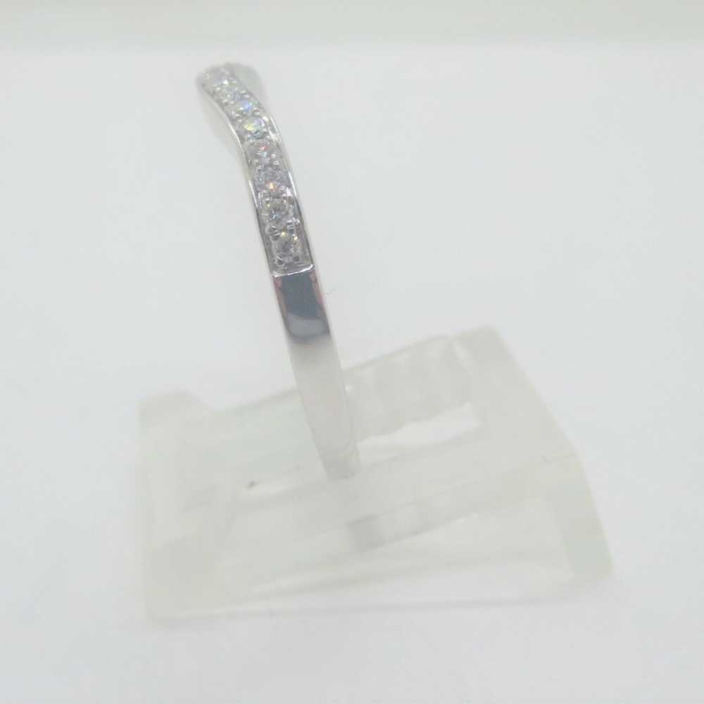 10k White Gold .20ct TW Diamond Pave Enhancer Ban… - image 3