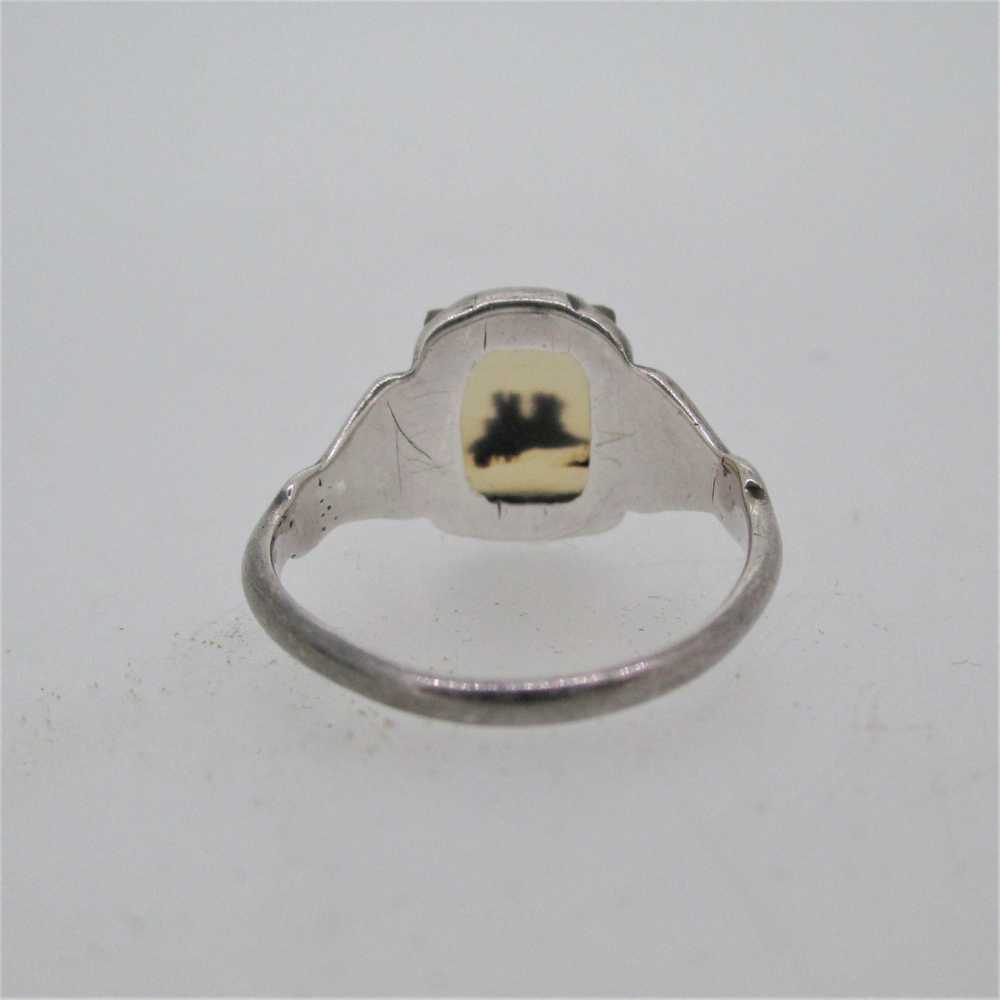 Sterling Silver Picture Agate Ring Size 6.5 - image 5
