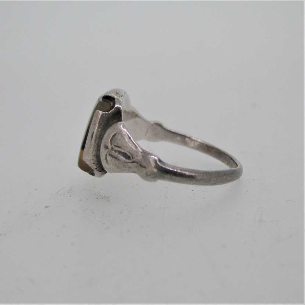 Sterling Silver Picture Agate Ring Size 6.5 - image 6