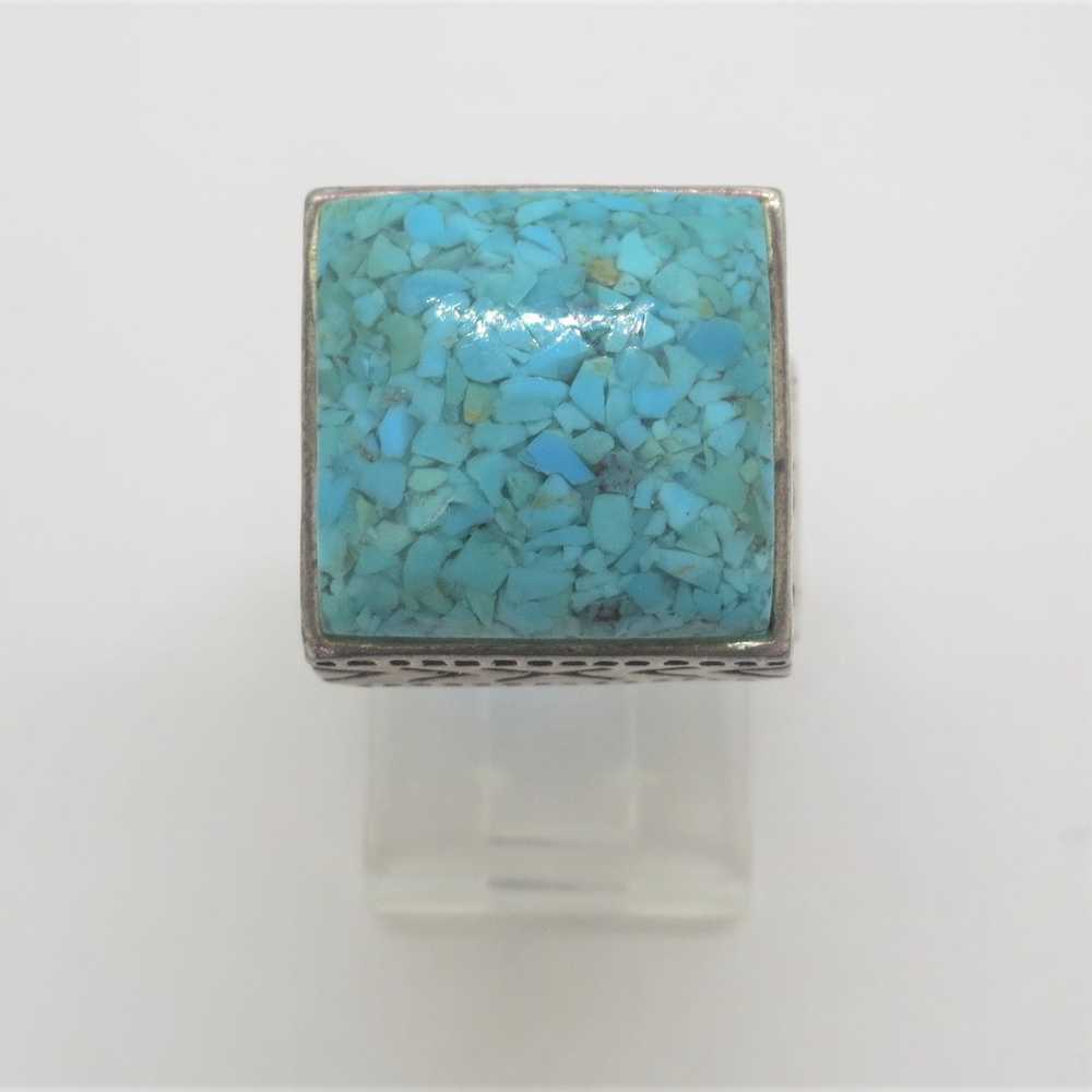 Vintage Sterling Silver Silpada Square Turquoise … - image 1