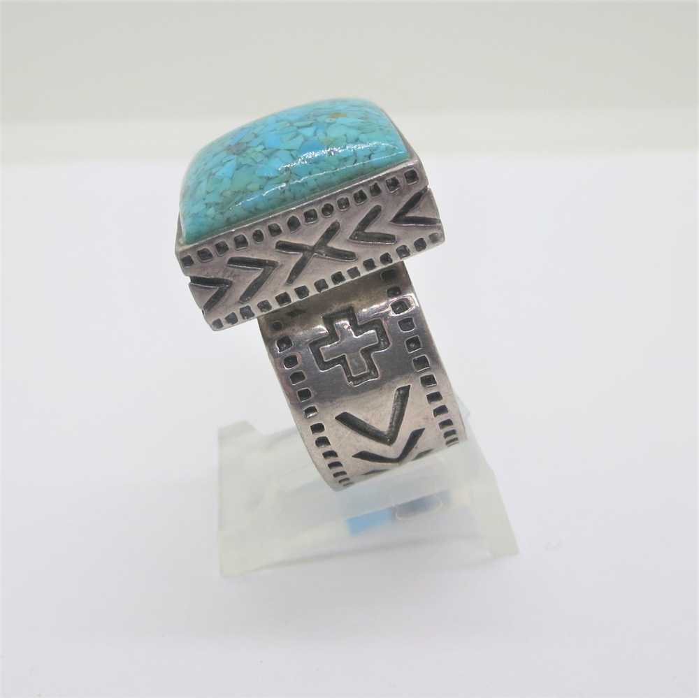 Vintage Sterling Silver Silpada Square Turquoise … - image 2
