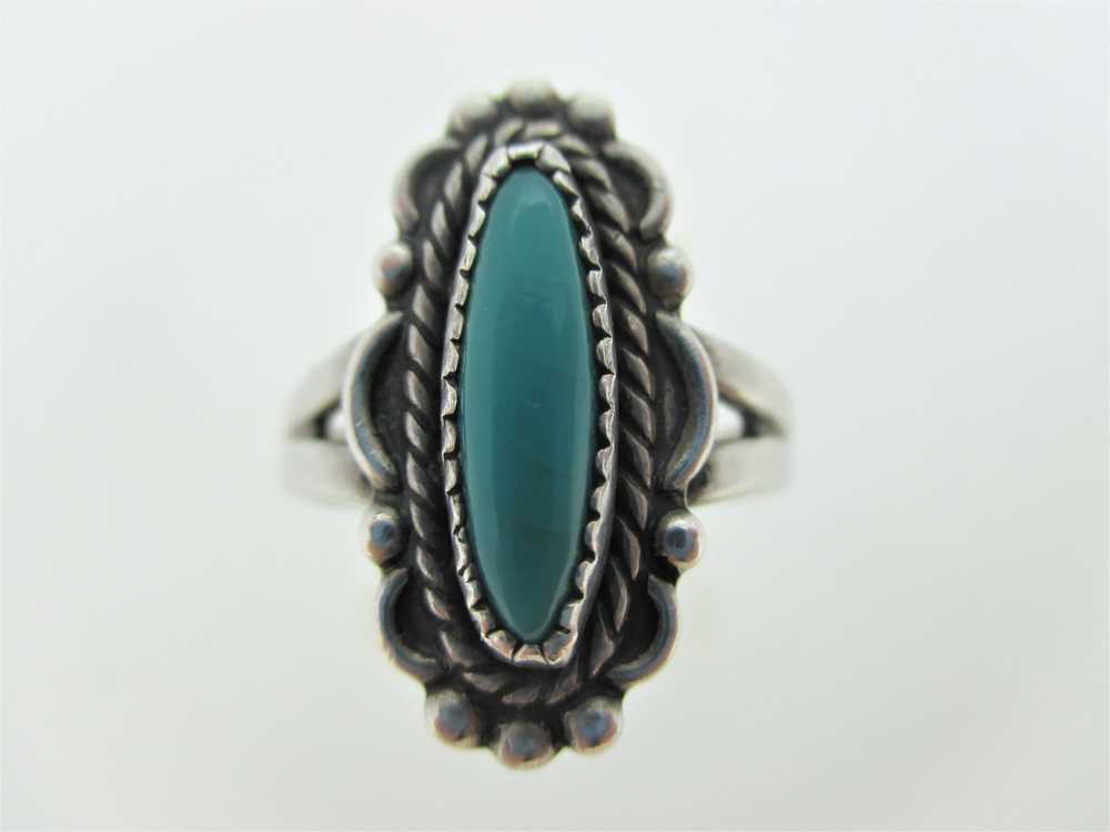 Bell Trading Post Turquoise Sterling Sliver Ring … - image 1