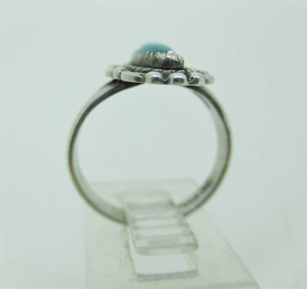 Bell Trading Post Turquoise Sterling Sliver Ring … - image 4