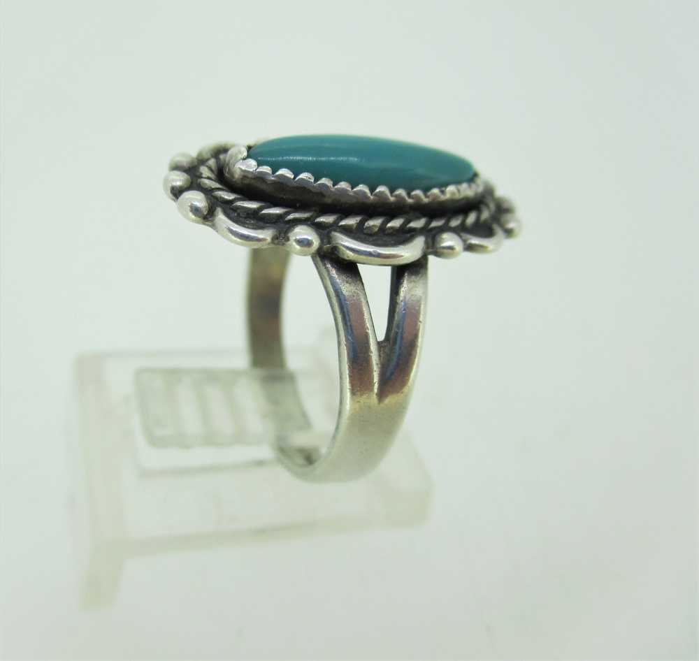 Bell Trading Post Turquoise Sterling Sliver Ring … - image 5