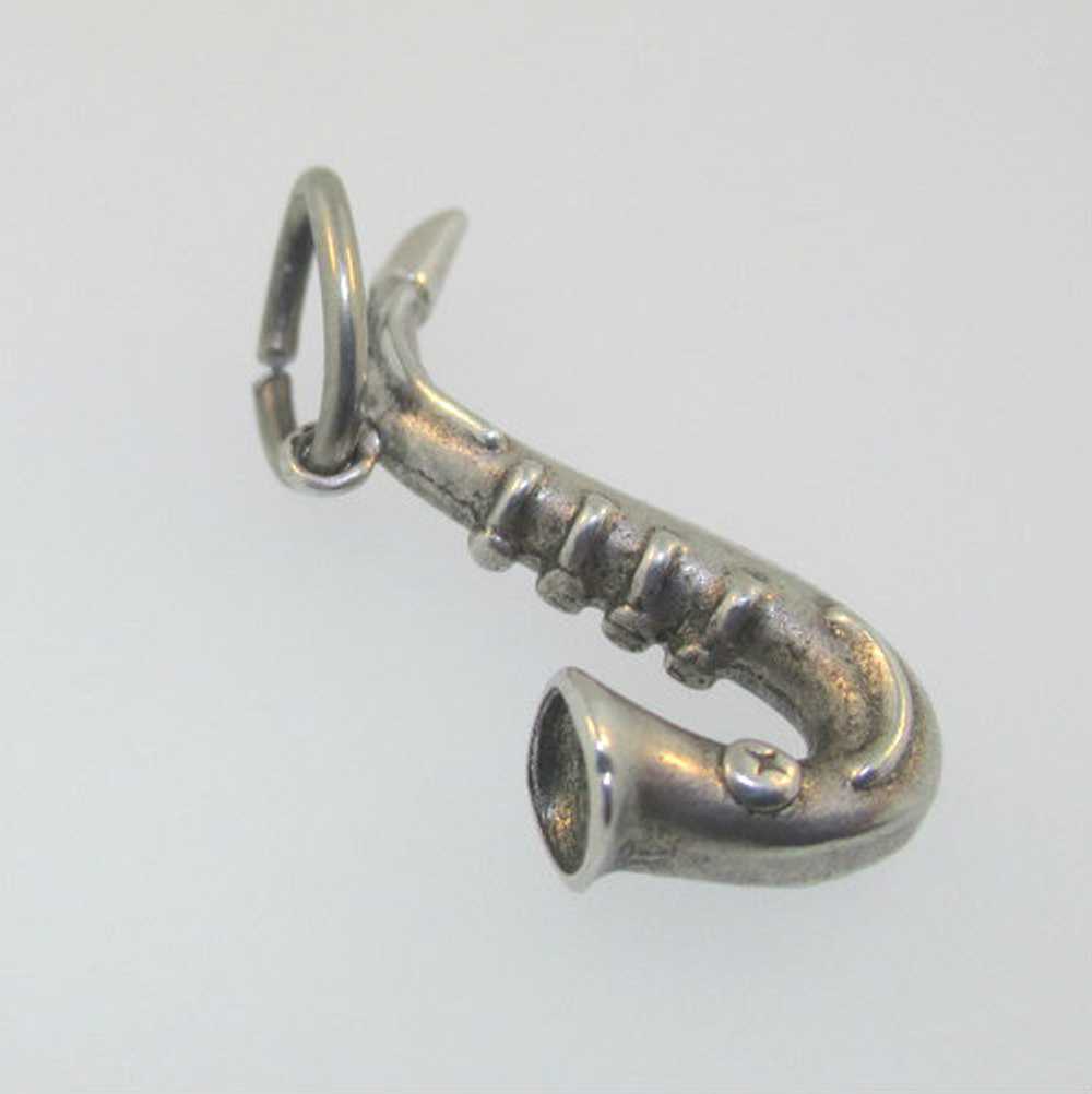 Sterling Silver Saxophone Charm - image 1