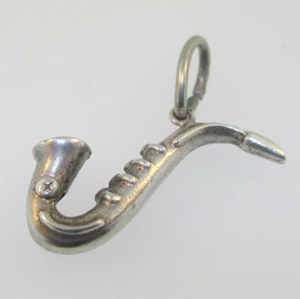 Sterling Silver Saxophone Charm - image 2