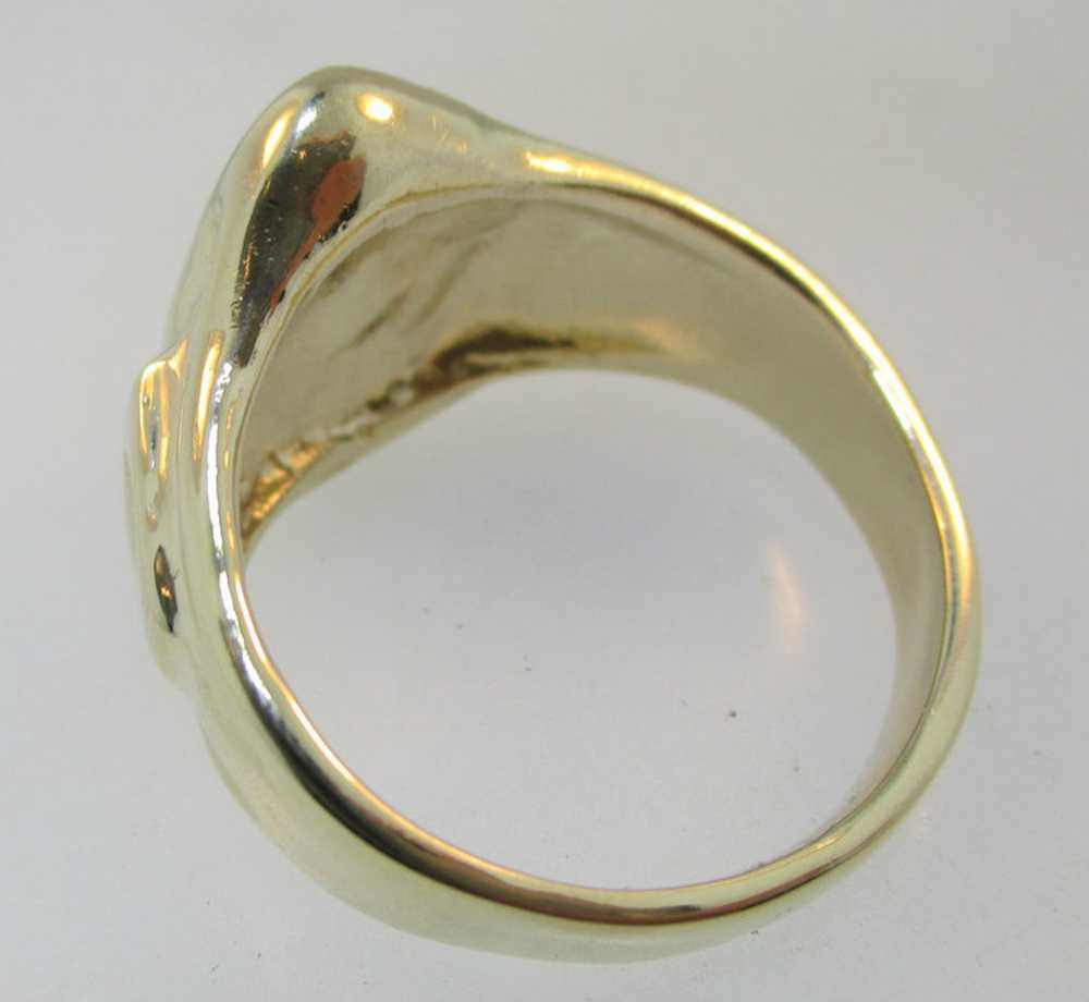 14k Yellow Gold Elk Tooth Ring Size 12 ¾ * - image 2