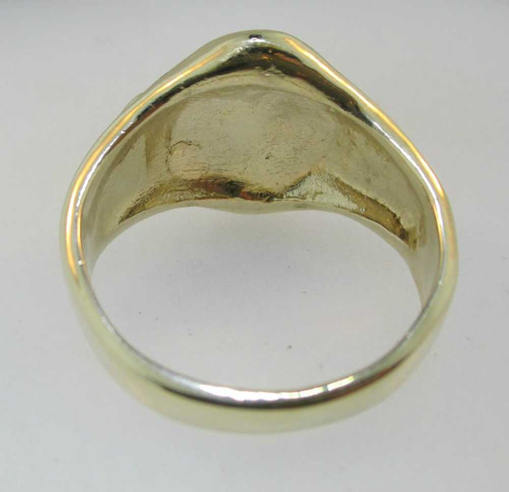 14k Yellow Gold Elk Tooth Ring Size 12 ¾ * - image 6