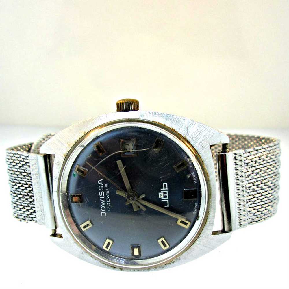 Vintage Jowissa Silver Tone 17 Jewels Watch - image 5