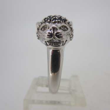 Sterling Silver Panther Head Ring Size 7 - image 1
