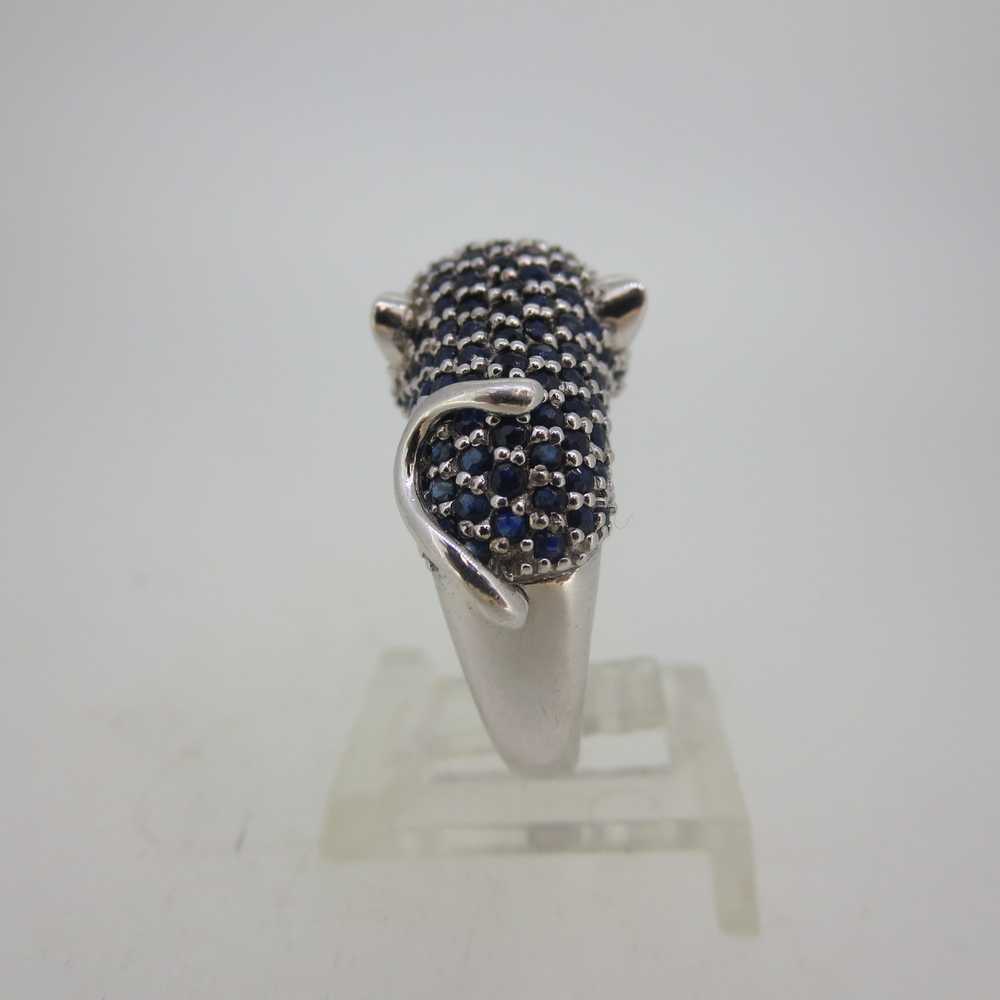 Sterling Silver Panther Head Ring Size 7 - image 3