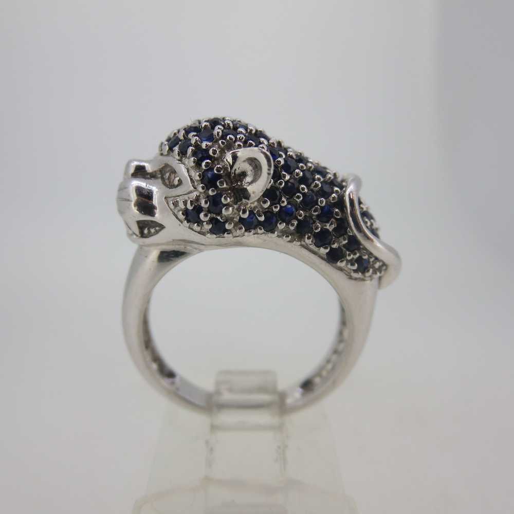 Sterling Silver Panther Head Ring Size 7 - image 4