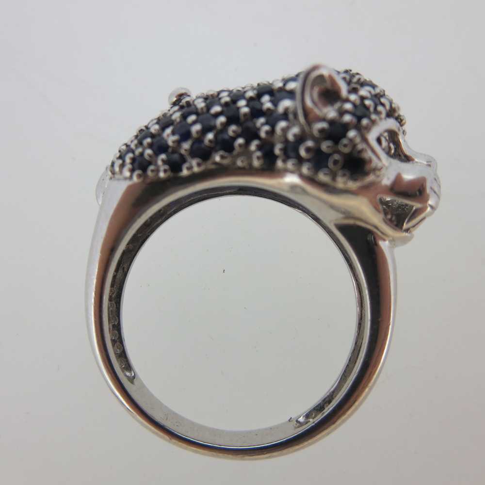 Sterling Silver Panther Head Ring Size 7 - image 6