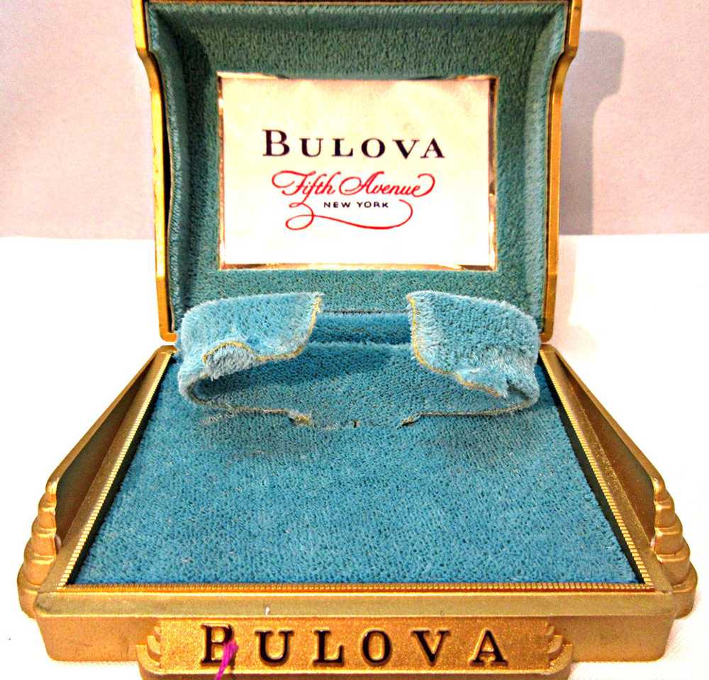 Antique Bulova Fifth Ave New York Gold and Turquo… - image 6