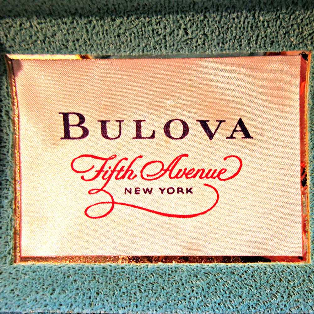 Antique Bulova Fifth Ave New York Gold and Turquo… - image 7