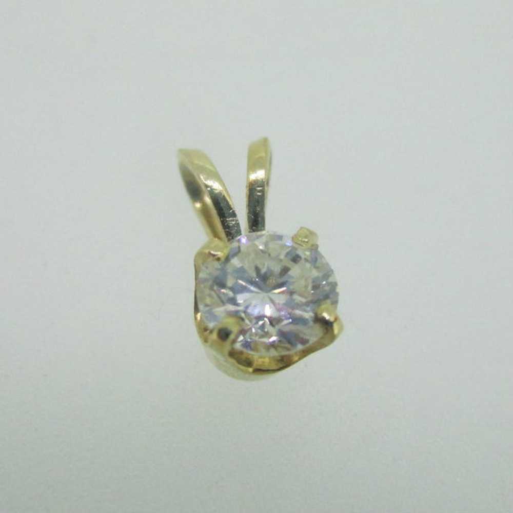 14K Yellow Gold Solitaire Diamond Approx .45ct Pe… - image 2