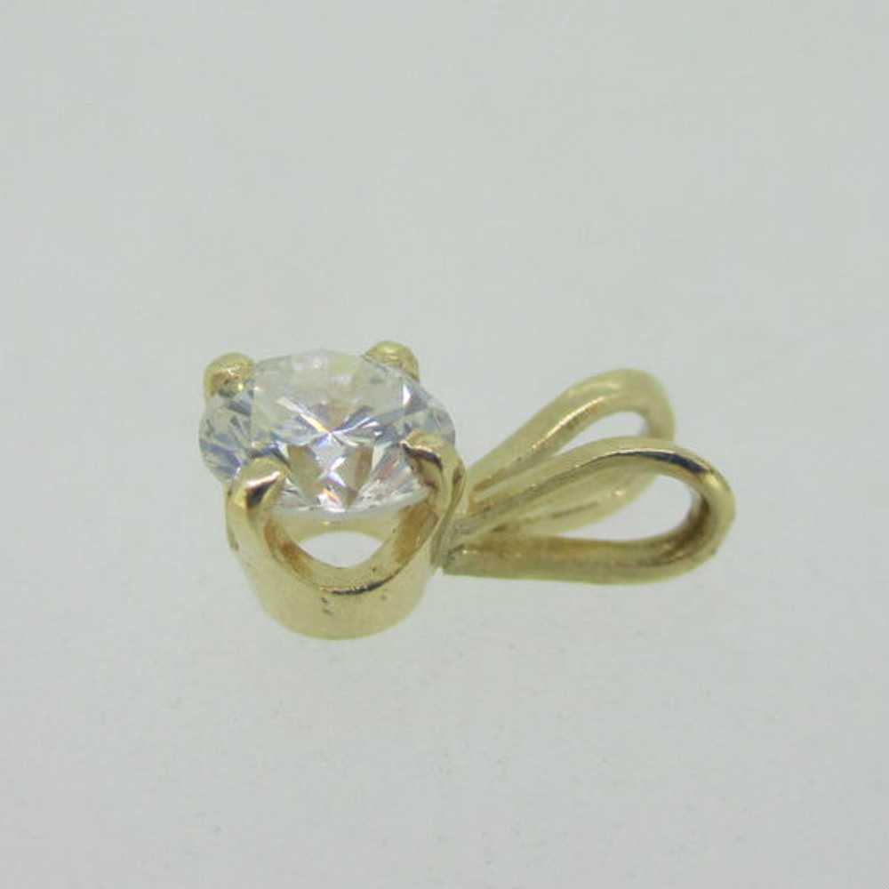 14K Yellow Gold Solitaire Diamond Approx .45ct Pe… - image 3