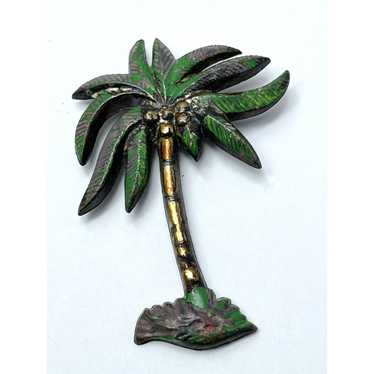 1940s Palm Tree cheapest Bakelite & Wood Novelty Brooch Pin Tested