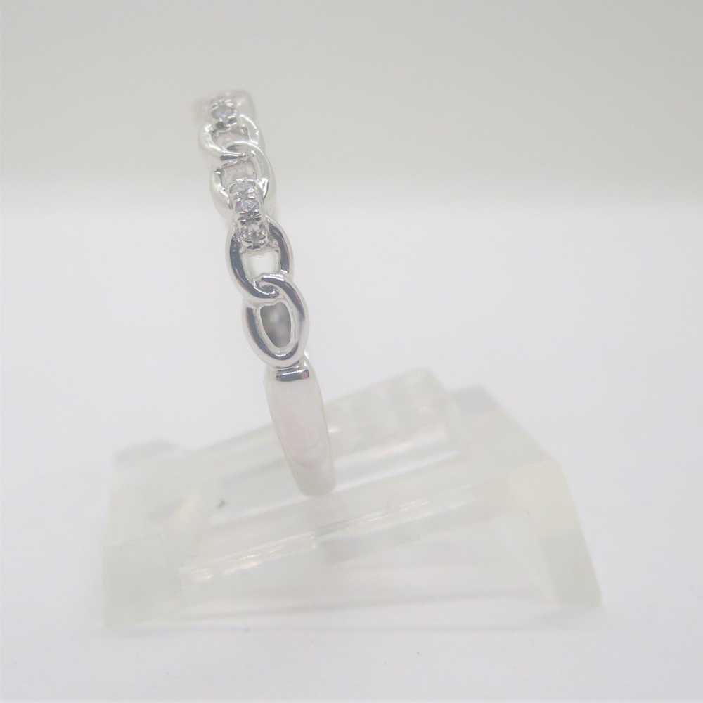 10k White Gold .05ct TW Diamond Stackable Chain L… - image 3