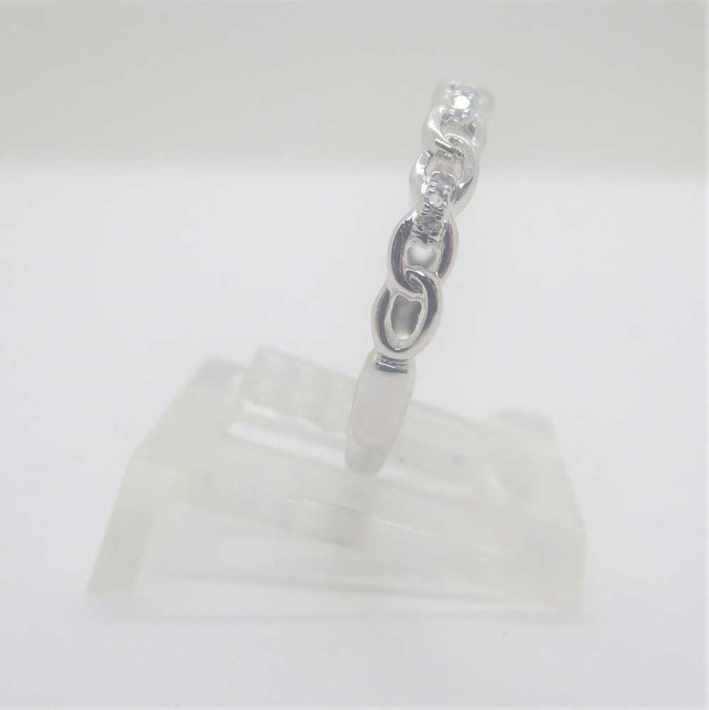 10k White Gold .05ct TW Diamond Stackable Chain L… - image 4