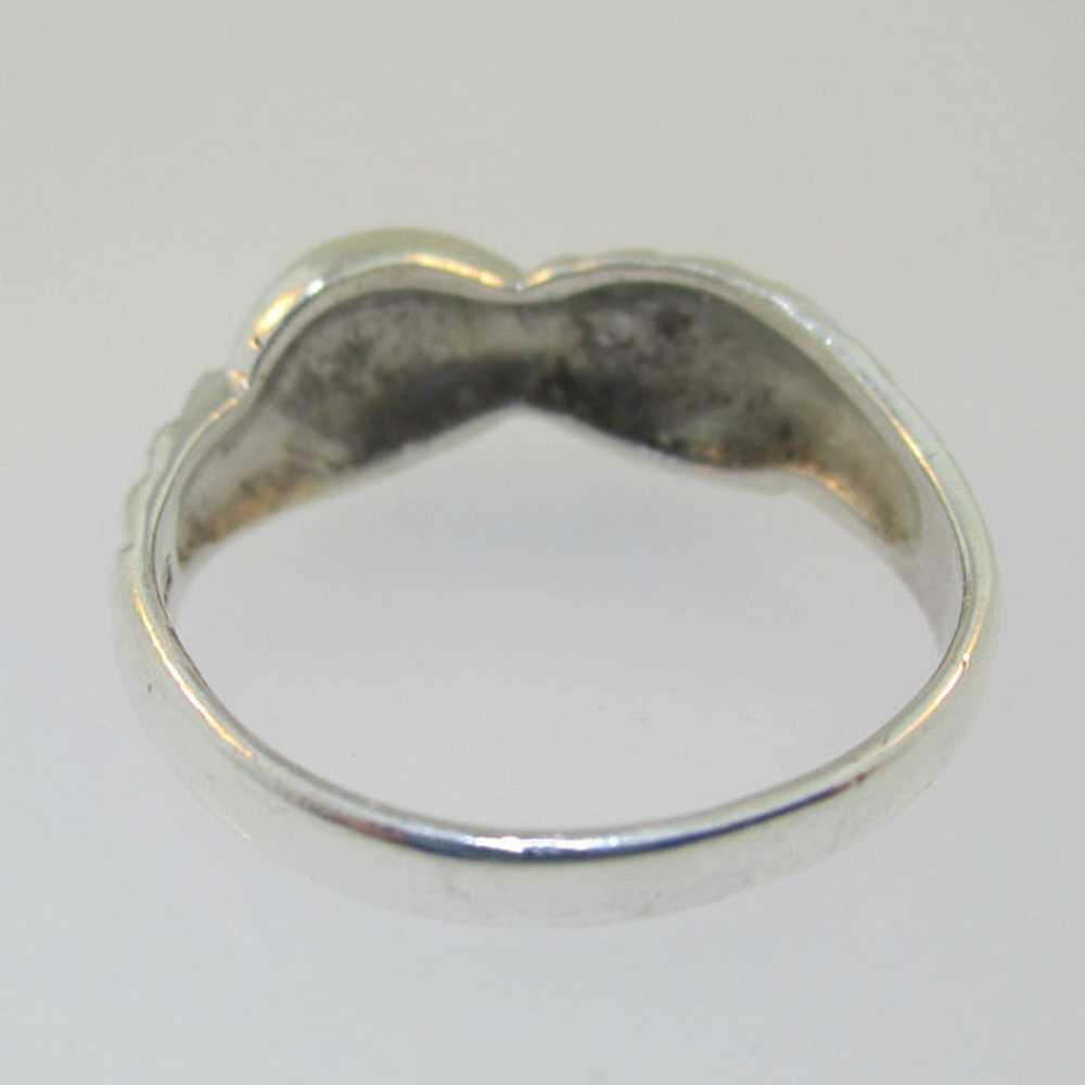 Sterling Silver Marsala Diagonal Ridged Ring Size… - image 2