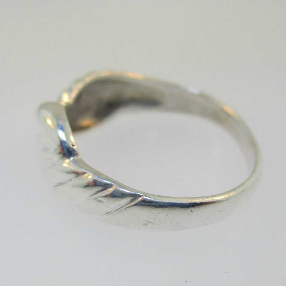 Sterling Silver Marsala Diagonal Ridged Ring Size… - image 3