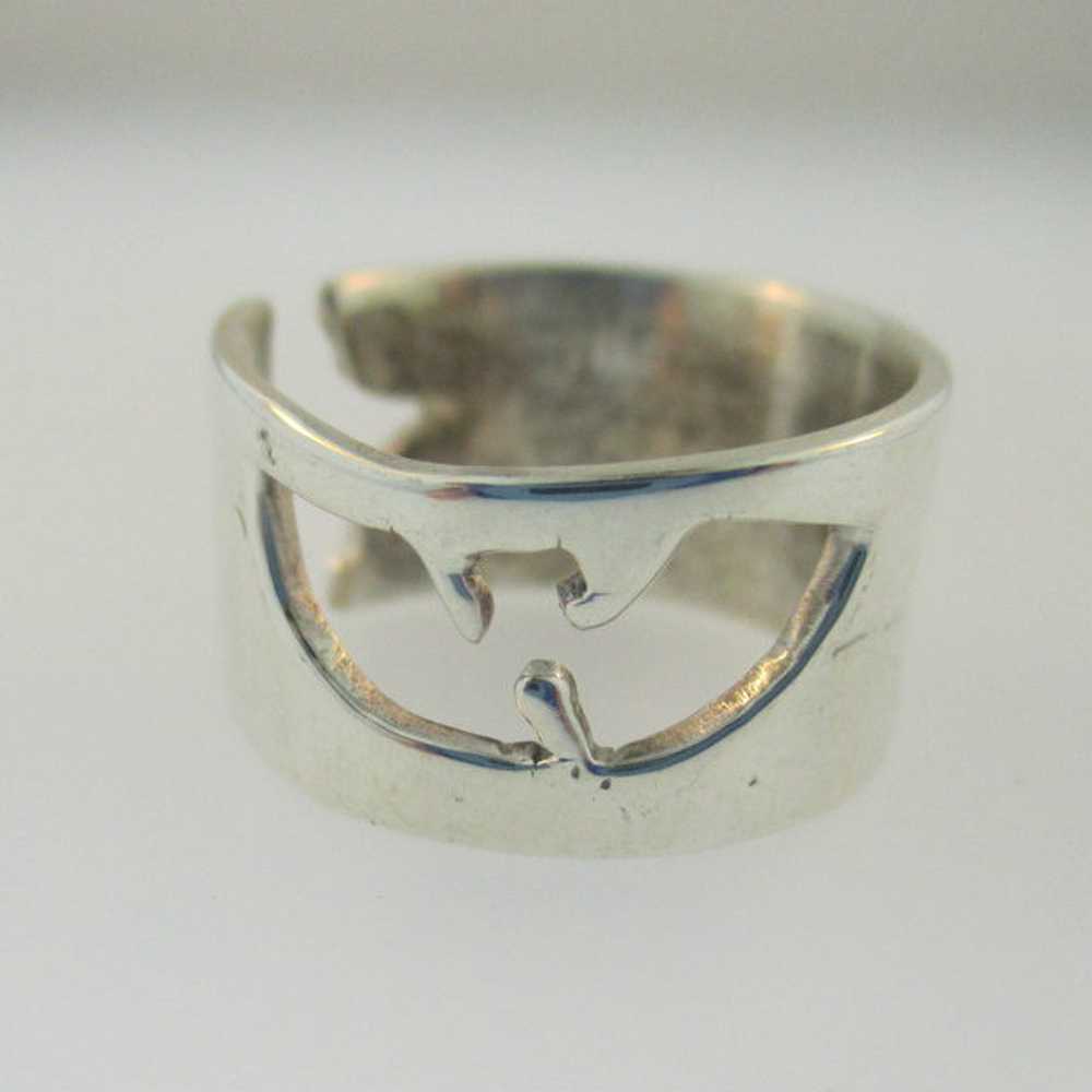 Sterling Silver Thunderbird Toe or Pinky Ring Siz… - image 1