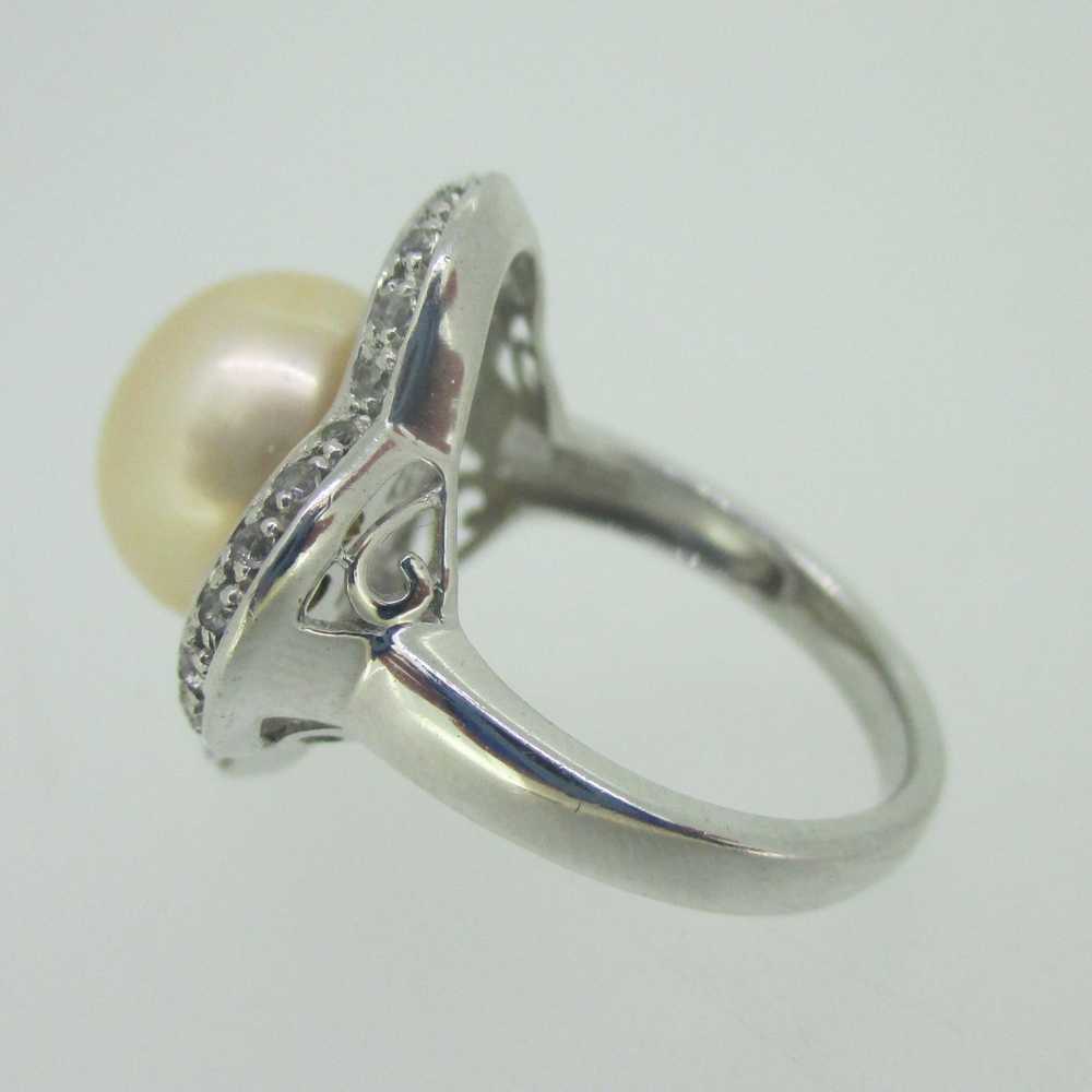 Sterling Silver Honora Citrine Peach Pearl CZ Hal… - image 5