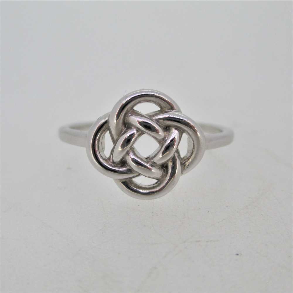 Sterling Silver Celtic Knot Ring Size 9 - image 1
