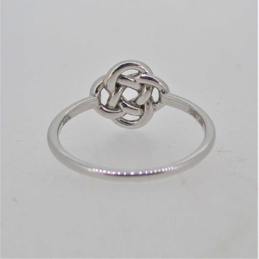 Sterling Silver Celtic Knot Ring Size 9 - image 3