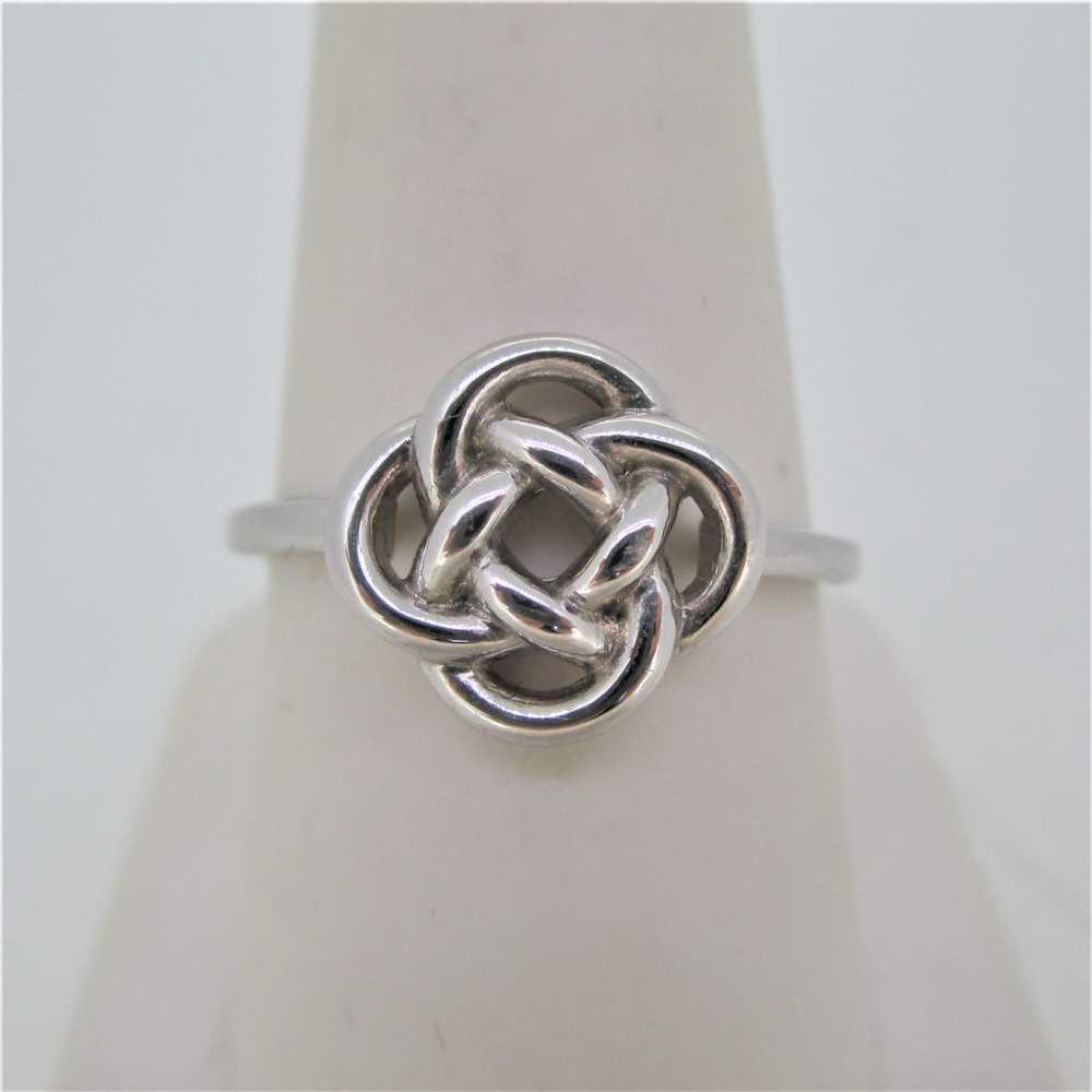 Sterling Silver Celtic Knot Ring Size 9 - image 7